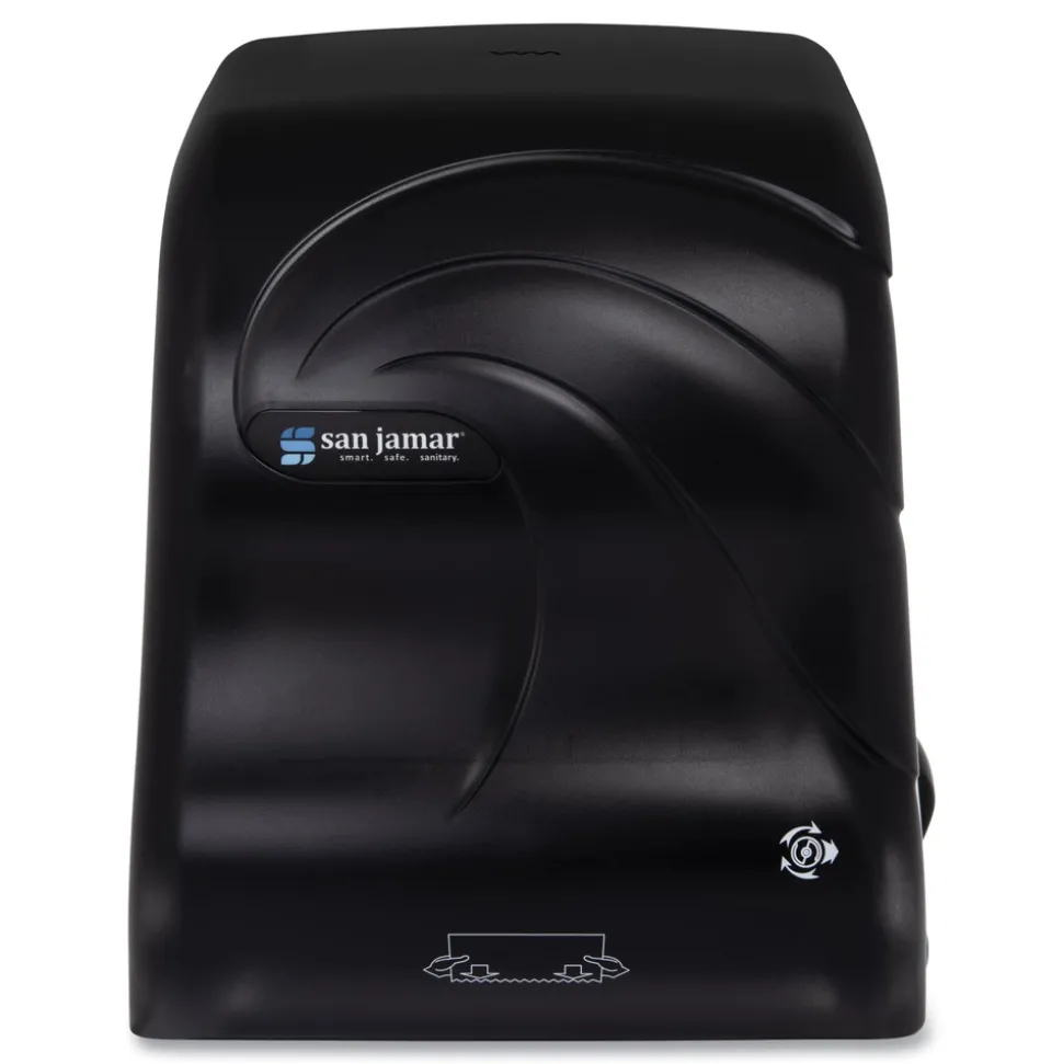 San Jamar 12.38 in. x 9.5 in. x 14.63 in. Simplicity Mechanical Roll Dispenser - Black Pearl