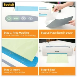 Scotch 8.9 in. x 11.4 in. 3 mil. Laminating Pouches - Clear (20/Pack)