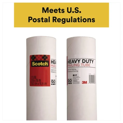 Scotch Mailing Tube 36-in Long 3-in Diameter White 12/Carton