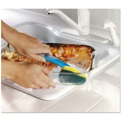 Scotch-Brite 2.5 in. x 9.5 in. Soap-Dispensing Dishwand - Yellow/Green (4/Carton)