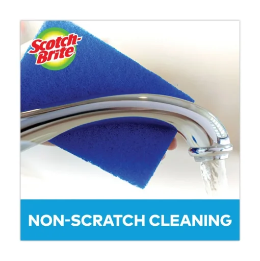 Scotch-Brite 3 x 6 Non-Scratch Scour Pads - Blue (10/Carton)
