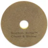 Scotch-Brite Clean and Shine 20 in. Diameter Pad - Brown/Yellow (5/Carton)