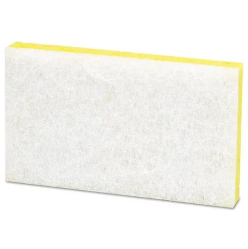 Scotch-Brite PROFESSIONAL 0.7 in. Thick 3.6 in. x 6.1 in. #Light-Duty Scrubbing Sponge - Yellow/White (20/Carton)
