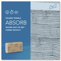 Scott 01510 10.13 in. x 13.15 in. 1-Ply Essential C-Fold Towels - White (12 Packs/Carton)