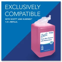 Scott 92145 5 in. x 5.25 in. x 8.38 in. 1000 mL Essential Manual Skin Care Dispenser - Black