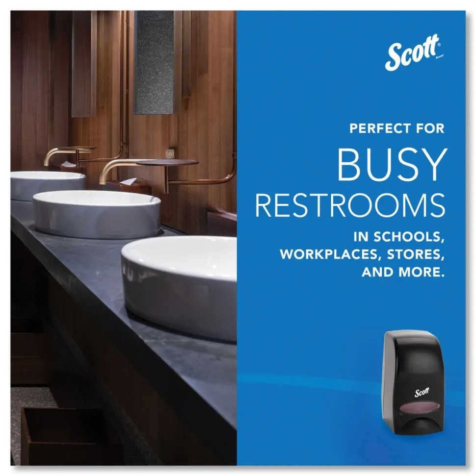 Scott 92145 5 in. x 5.25 in. x 8.38 in. 1000 mL Essential Manual Skin Care Dispenser - Black