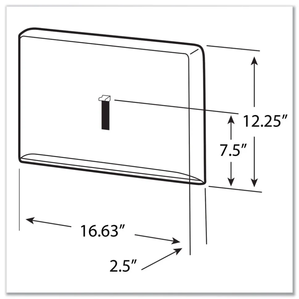Scott 09512 16.6 in. x 2.5 in. x 12.3 in. Personal Seat Cover Dispenser - Stainless Steel