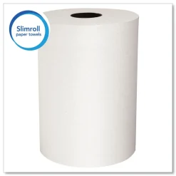 Scott 8 in. x 580 ft. Absorbency Pockets Slimroll Towels - White (6 Rolls/Carton)