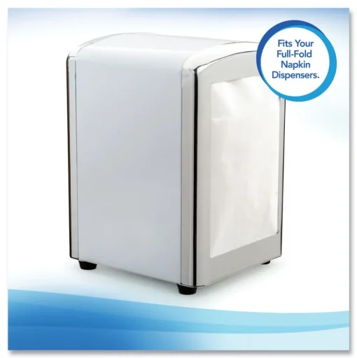 Scott 12 in. x 17 in. 1-Ply Full-Fold Dispenser Napkins - White (6000/Carton)