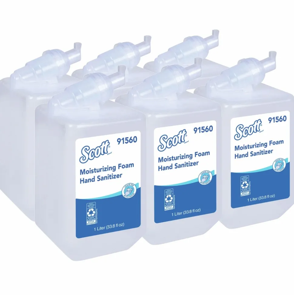 Scott 91560 1000ml Pro Moisturizing Foam Hand Sanitizer Refill - Fruity Cucumber Scent (6/Carton)