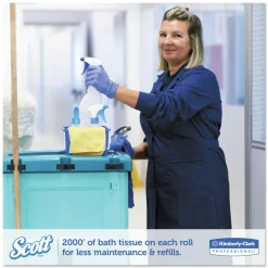 Scott Essential 3.55 in. x 2000 ft. 2-Ply Septic Safe JRT Extra Long Bathroom Tissue - White (6 Rolls/Carton)