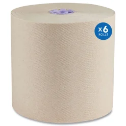 Scott Essential 1-Ply 8 in. x 700 ft. 1.75 in. Core 100% Recycled Fiber Hard Roll Towel - Brown (6/Carton)