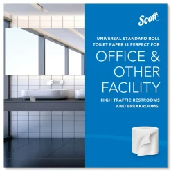 Scott Essential 2-Ply Septic Safe Convenience Carton Standard Roll Bathroom Tissue for Business - White (550/Roll, 20 Rolls/Carton)