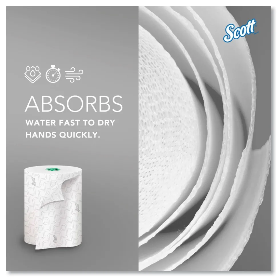 Scott 1-Ply 1150 ft. Pro Hard Roll Paper Towels with Elevated Scott Design for Scott Pro Dispenser - Green Core Only (6/Carton)
