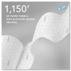 Scott 1-Ply 1150 ft. Pro Hard Roll Paper Towels with Elevated Scott Design for Scott Pro Dispenser - Gray Core Only (6/Carton)
