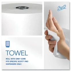 Scott 1-Ply 7.5 in. x 900 ft. Pro Hard Roll Paper Towels with Absorbency Pockets for Scott Pro Dispenser - Gray Core Only (6/Carton)