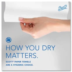 Scott 1-Ply 7.5 in. x 900 ft. Pro Hard Roll Paper Towels with Absorbency Pockets for Scott Pro Dispenser - Gray Core Only (6/Carton)
