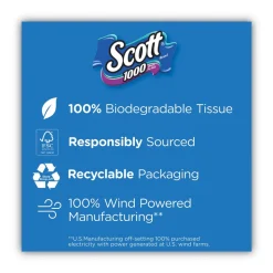 Scott Septic Safe Standard Roll Bathroom Tissue - White (1000 Sheets/Roll, 20/Pack, 2 Packs/Carton)