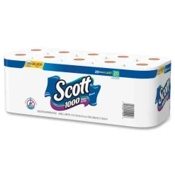 Scott Septic Safe Standard Roll Bathroom Tissue - White (1000 Sheets/Roll, 20/Pack, 2 Packs/Carton)