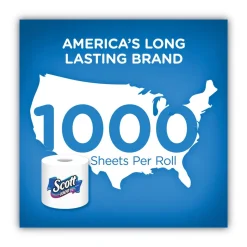 Scott Septic Safe Standard Roll Bathroom Tissue - White (1000 Sheets/Roll, 20/Pack, 2 Packs/Carton)