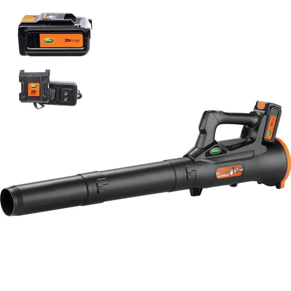 Scott's 20V Lithium-Ion Cordless Electric Leaf Blower Kit (4 Ah)