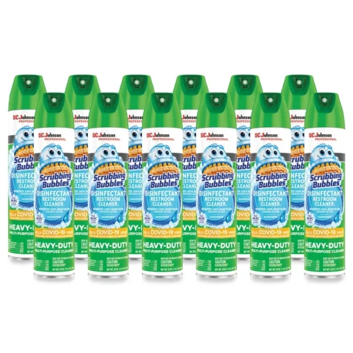 Scrubbing Bubbles 25-Ounce Disinfectant Restroom Cleaner II Spray - Rain Shower Scent (12/Carton)