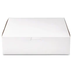 SCT 953 9 in. x 9 in. x 2.5 in. Non-Window Paper Bakery Boxes - White (250/Carton)