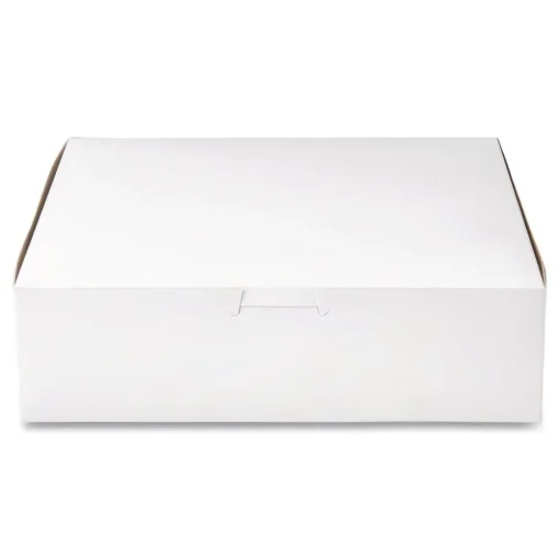 SCT 953 9 in. x 9 in. x 2.5 in. Non-Window Paper Bakery Boxes - White (250/Carton)