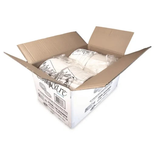 SCT 10 in. Diameter 3-Compartment ChampWare Molded Fiber Plate Tableware - White (500/Carton)
