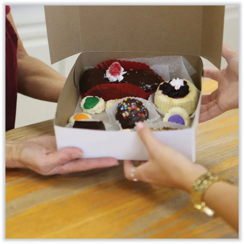 SCT 12 in. x 12 in. x 5 in. Paper Standard Bakery Boxes - White (100/Carton)