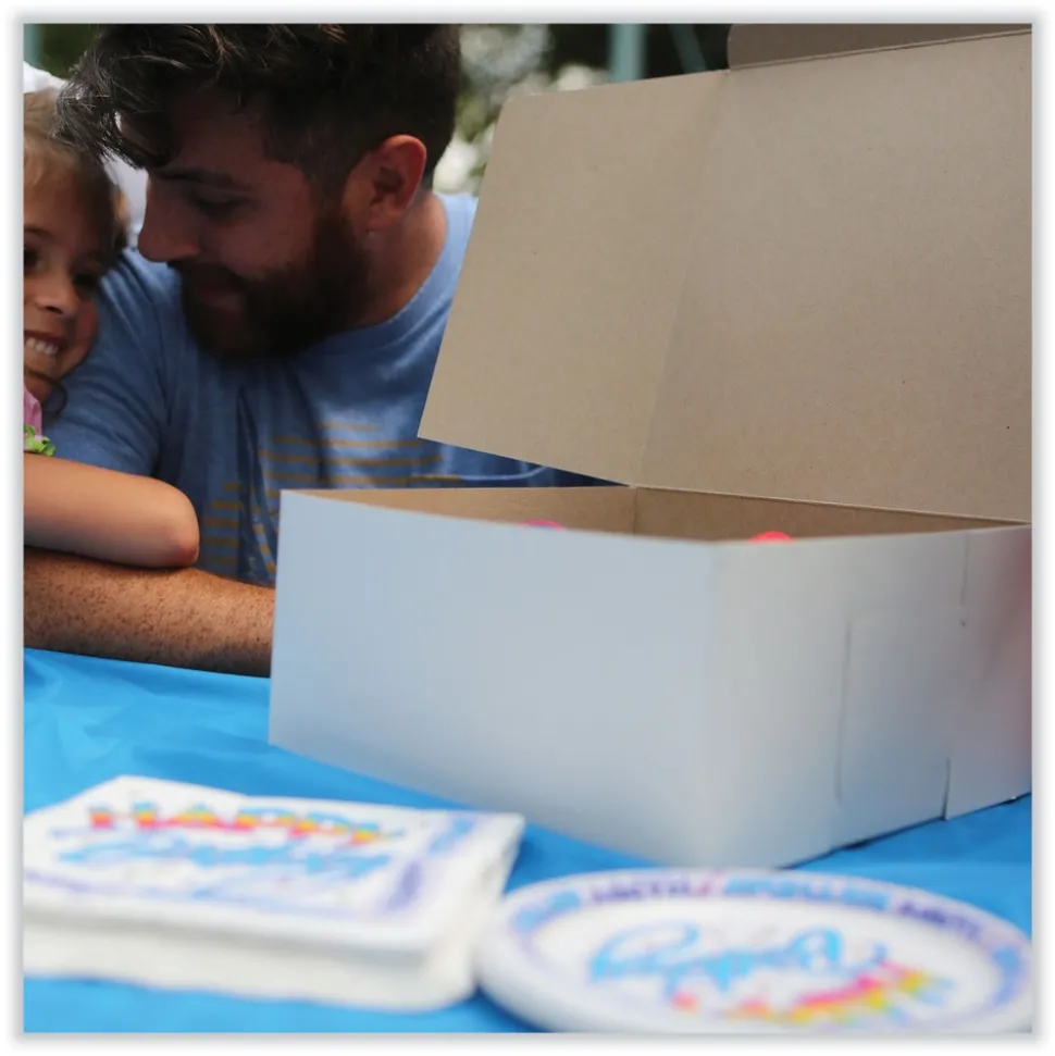 SCT 9 in. x 9 in. x 4 in. Paper Standard Bakery Boxes - White (200/Carton)