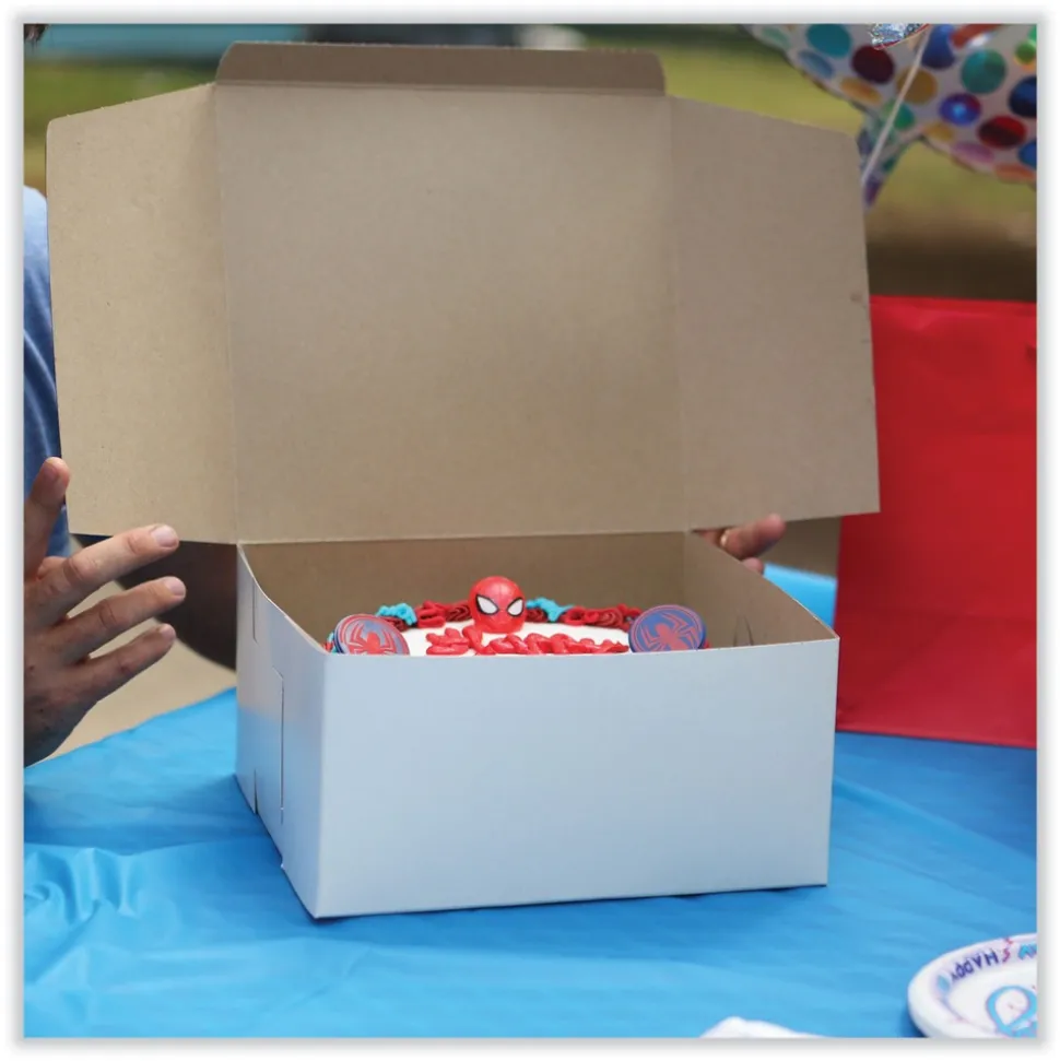 SCT 6 in. x 4.45 in. x 2.75 in. Standard Paper Bakery Boxes - White (250/Carton)