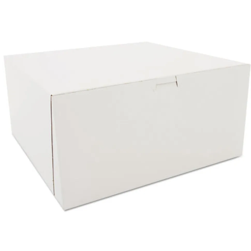 SCT SCH 0989 12 in. x 12 in. x 6 in. Paper One-Piece Non-Window Bakery Boxes - White (50/Carton)