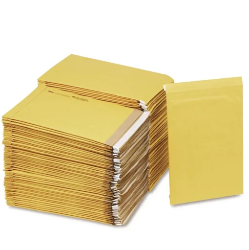 Sealed Air Jiffy #5 Paper Padding Self-Adhesive Closure 10.5 in. x 16 Padded Mailer - Golden Kraft (100/Carton)