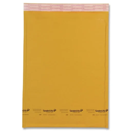 Sealed Air Jiffylite #6 Barrier Bubble Air Cell Cushion Self-Adhesive Closure Self-Seal 12.5 in. x 19 in. Bubble Mailer - Brown Kraft (50/Carton)