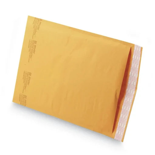 Sealed Air Jiffylite #4 Barrier Bubble Air Cell Cushion Self-Adhesive Closure Self-Seal 9.5 in. x 14.5 in. Bubble Mailer - Brown Kraft (100/Carton)