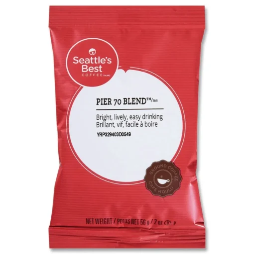 Seattle's Best 12420869 2.1 oz. Packet Premeasured Coffee Packs - Pier 70 Blend (72/Carton)
