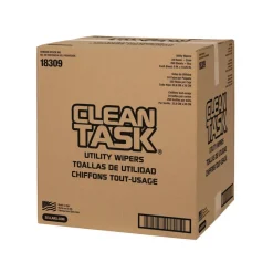 Sellars 1-Ply 9 x 10.25 Clean Task Utility Wipers - White (24/Carton)