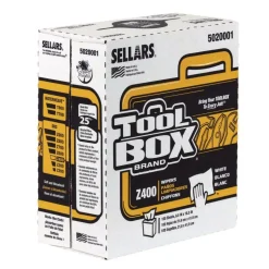 Sellars 1-Ply 8.5 x 16.5 Z400 Interfold Pop-Up Wipers - White (8/Carton)