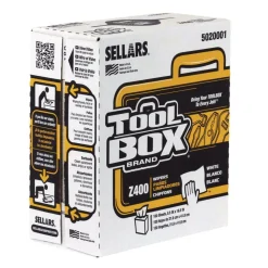 Sellars 1-Ply 8.5 x 16.5 Z400 Interfold Pop-Up Wipers - White (8/Carton)