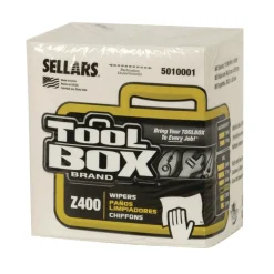 Sellars 1-Ply 11.87 x 13 Z400 Quarterfold Wipers - White (12/Carton)