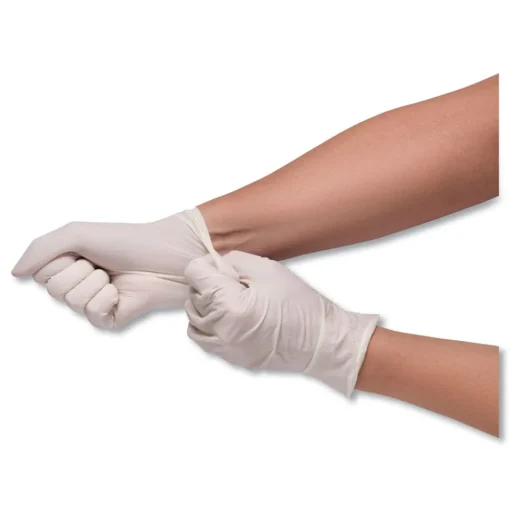 SemperCare Stretch Vinyl Examination Gloves - Medium, Cream (1000/Carton)