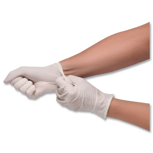 SemperCare Stretch Vinyl Examination Gloves - Large, Cream (1000/Carton)