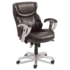 SertaPedic 18.75 in. to 21.75 in. Seat Height Supports Up to 300 lbs. Emerson Task Chair - Brown Seat/Back, Silver Base