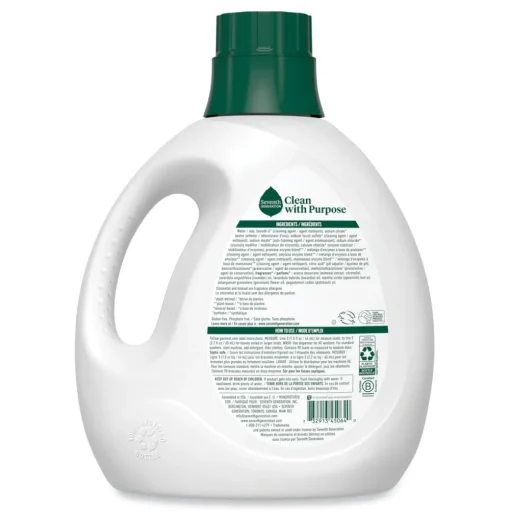 Seventh Generation 135 oz. Bottle Natural Liquid Laundry Detergent - Fresh Lavender (4/Carton)