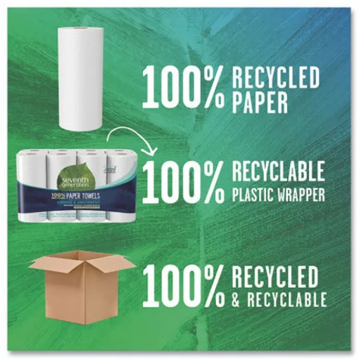 Seventh Generation 2-Ply 11 x 5.4 100 Percent Recycled Paper Kitchen Towel Rolls (32/Carton)