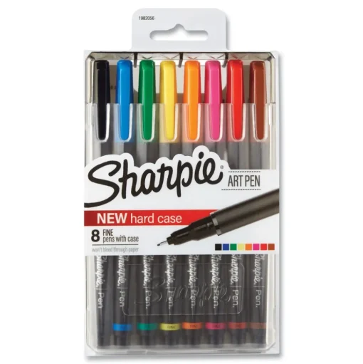 Sharpie Art Pen Fine 0.4 millimeter Stick Porous Point Pen - Assorted Ink/Barrel Colors (1-Set)