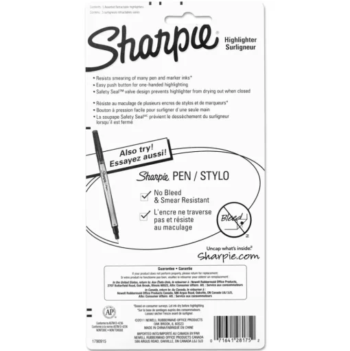 Sharpie Chisel Tip Retractable Highlighters - Assorted Ink/Barrel Colors (1-Set)