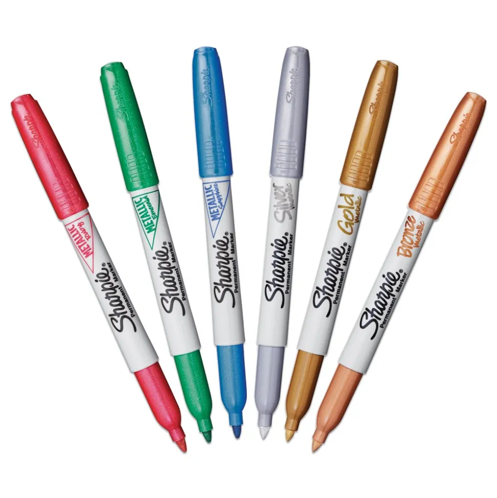 Sharpie Fine Bullet Tip Metallic Permanent Markers - Blue/Green/Red