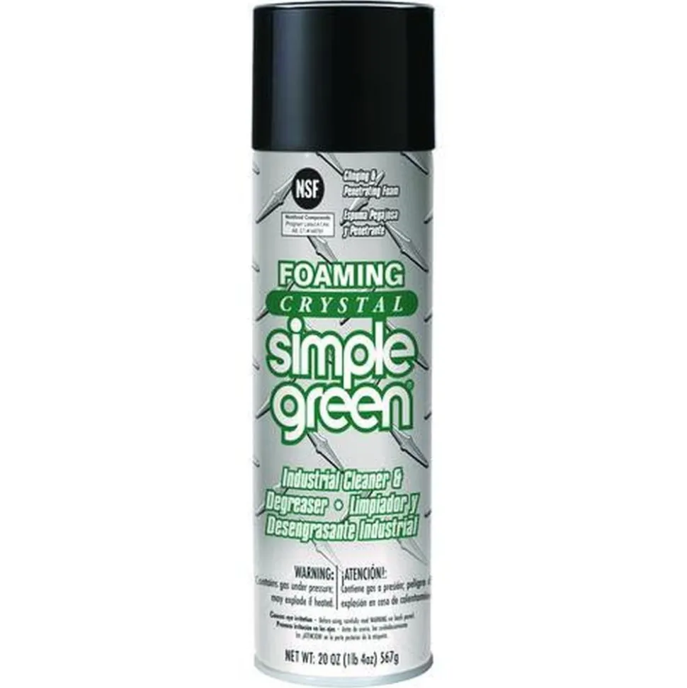 Simple Green Crystal 20 oz Aerosol Spray Foaming Industrial Cleaner and Degreaser (12/Carton)